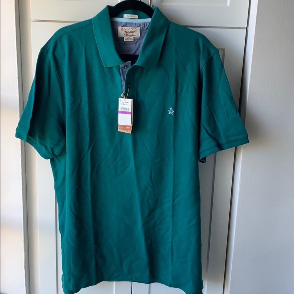 Penguin Polo, *never worn*, Aqua XXL